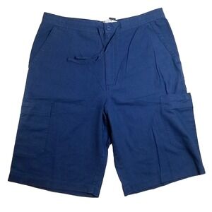 Vintage DKNY JEANS Linen/Cotton Cargo Shorts 33 Beach Skater Streetweer 90s Y2K